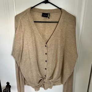 Slouchy soft thermal style knit shirt/sweater